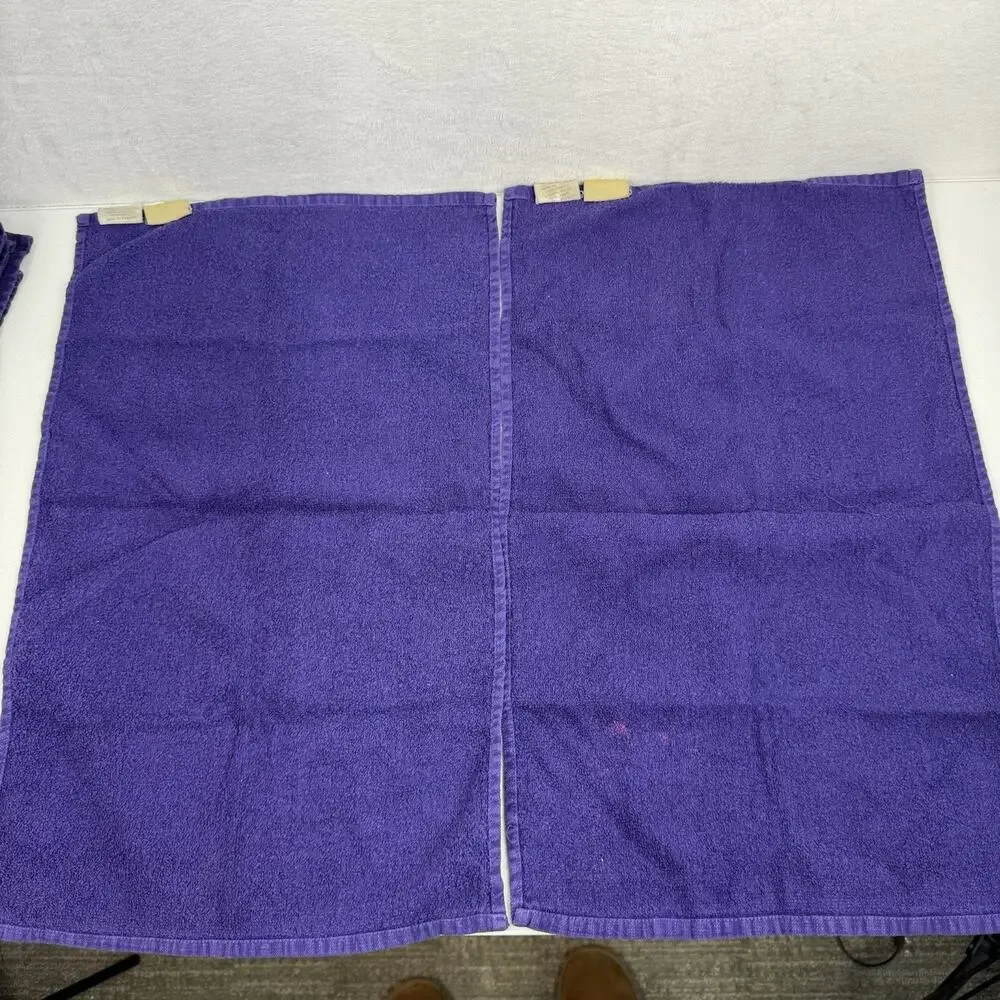 Vintage Cotton Fruit Purple Kitchen Bathroom Hand Towel Set Of 4 Used‎